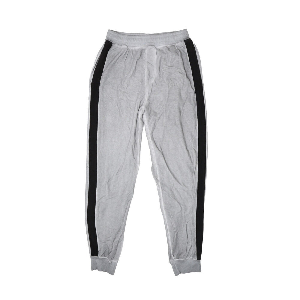 ATM Anthony Thomas Melillo Light Gray Joggers with Black Side Stripes